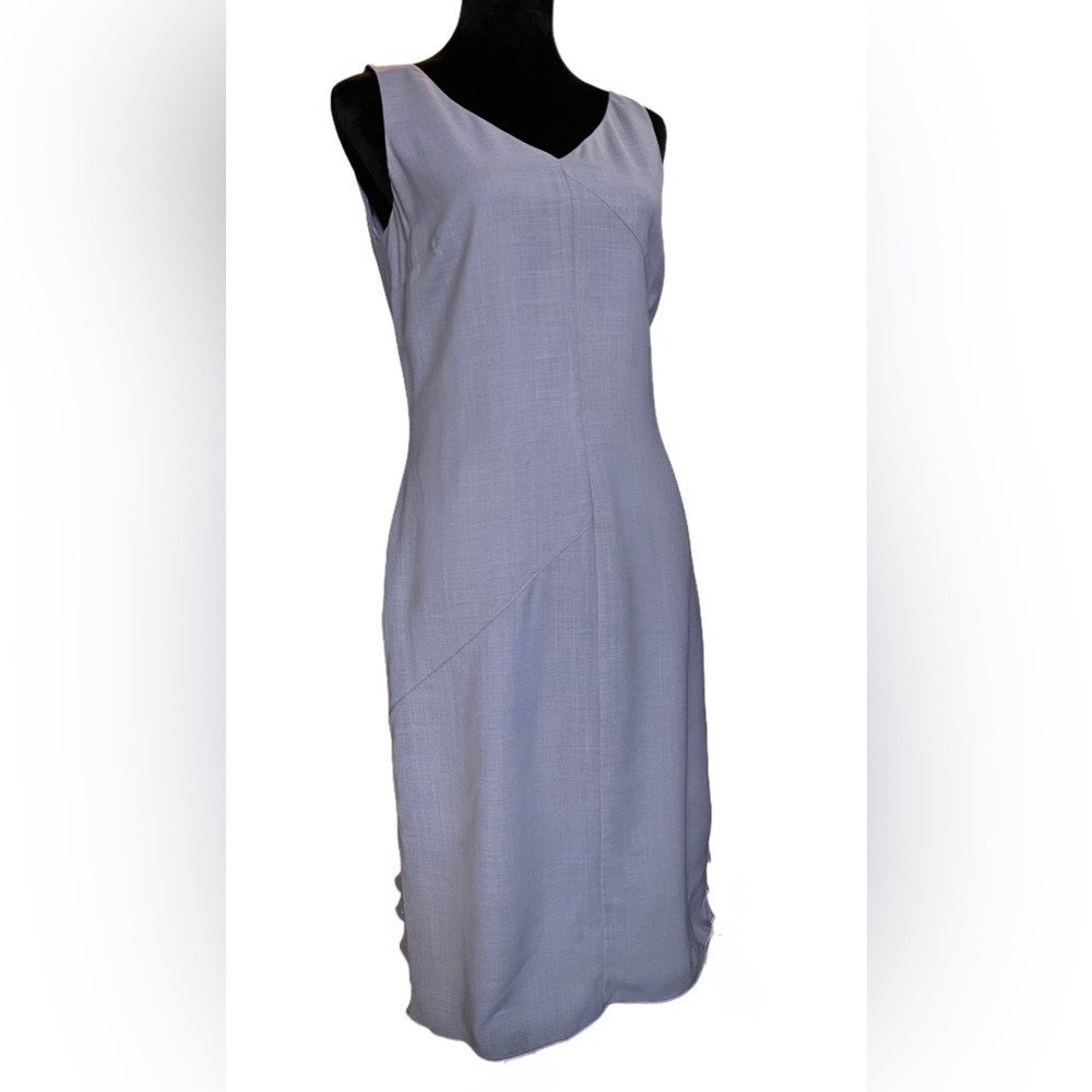 Vintage Valentino Miss V Wool Sleeveless Powder Blue Dress Size IT 44